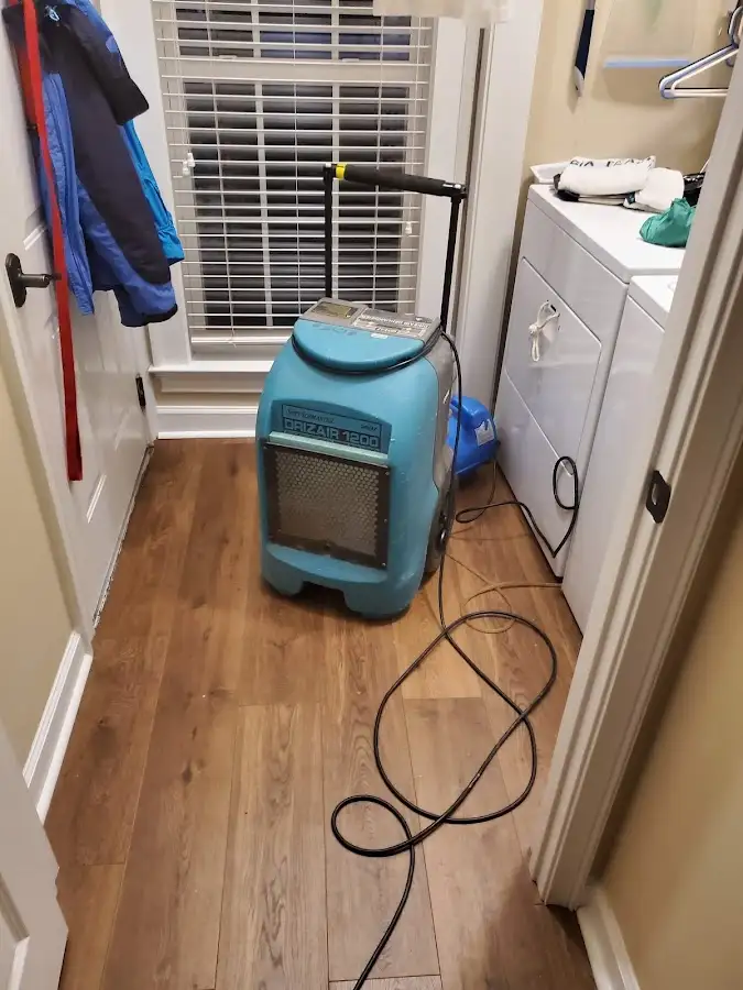 Commercial dehumidifier deployed for Flood Damage Cleanup in Dunn